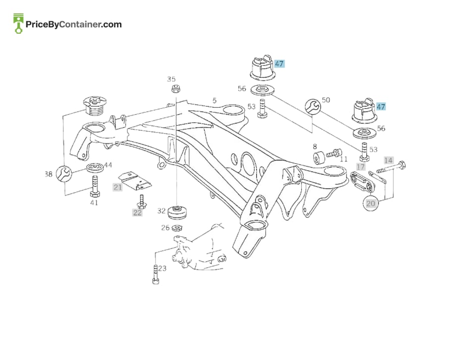 MERCEDES-BENZ 2023510942 — MERCEDES BENZ GENUINE RUBBER MOUNTING A2023510942