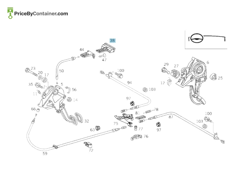 MERCEDES-BENZ 2024270320 — MERCEDES BENZ GENUINE HAND BRAKE A2024270320