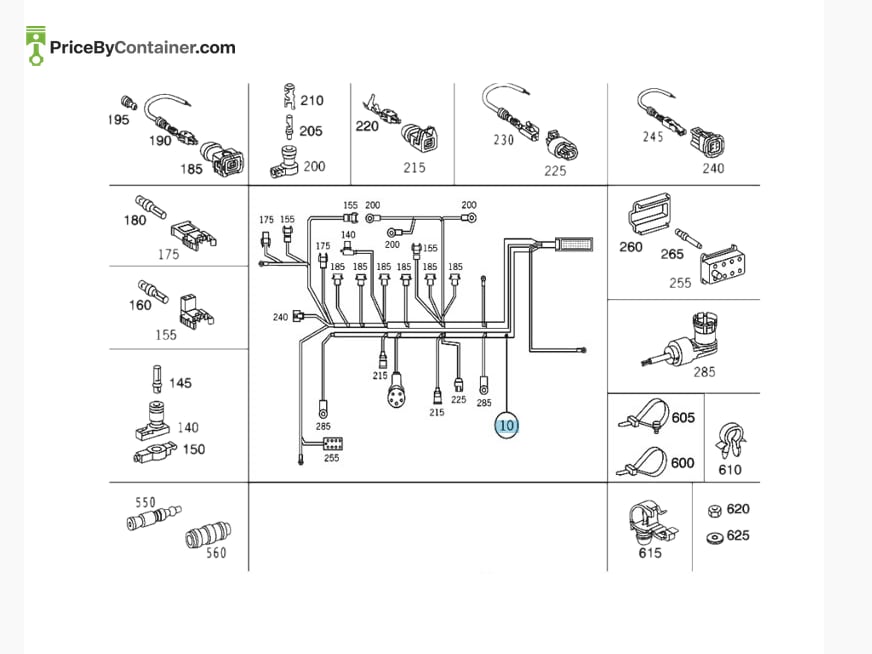 MERCEDES-BENZ 2024402406 — MERCEDES BENZ GENUINE HARNESS CABLE A2024402406