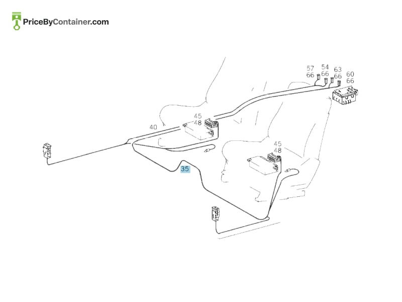 MERCEDES-BENZ 2024406108 — MERCEDES BENZ GENUINE WIRING HARNESS A2024406108