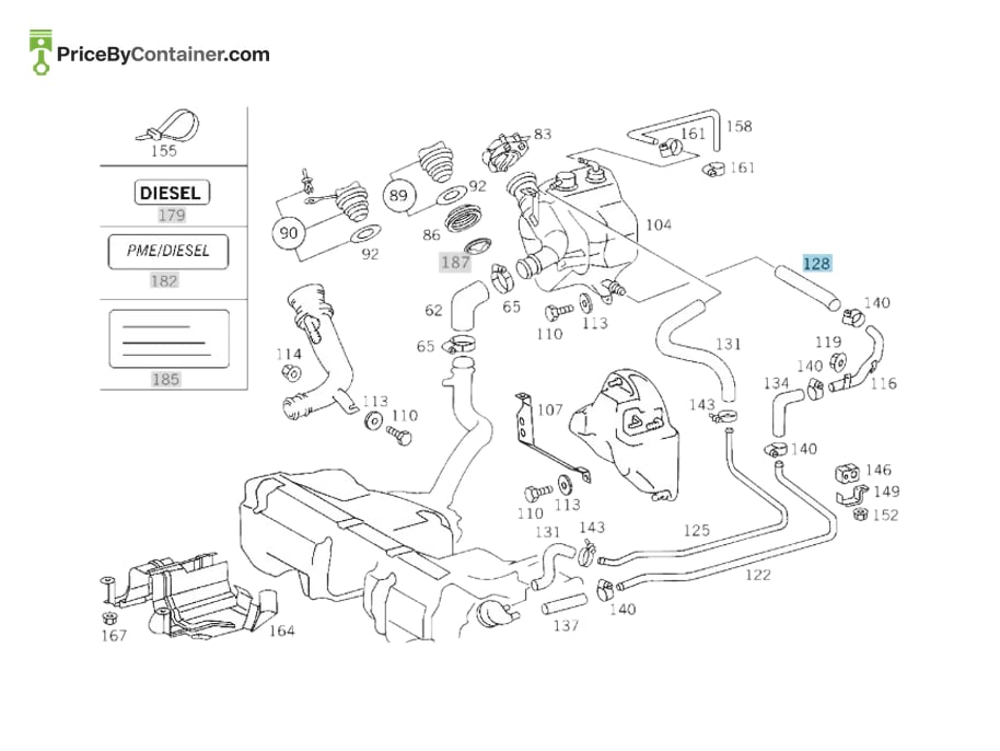 MERCEDES-BENZ 2024768826 — MERCEDES BENZ GENUINE FUEL HOSE A2024768826