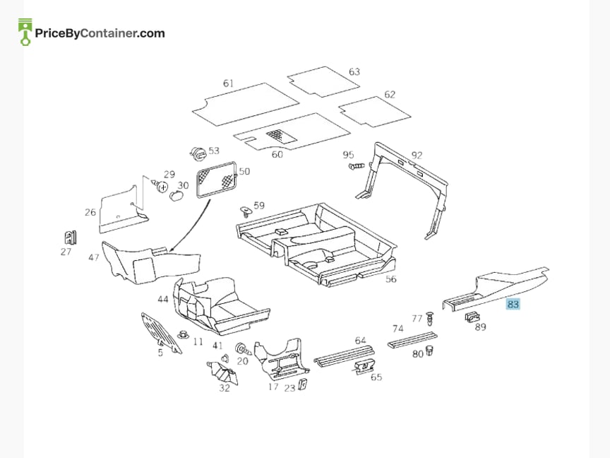 MERCEDES-BENZ 2026800635 — MERCEDES BENZ GENUINE COVER 9051 A2026800635