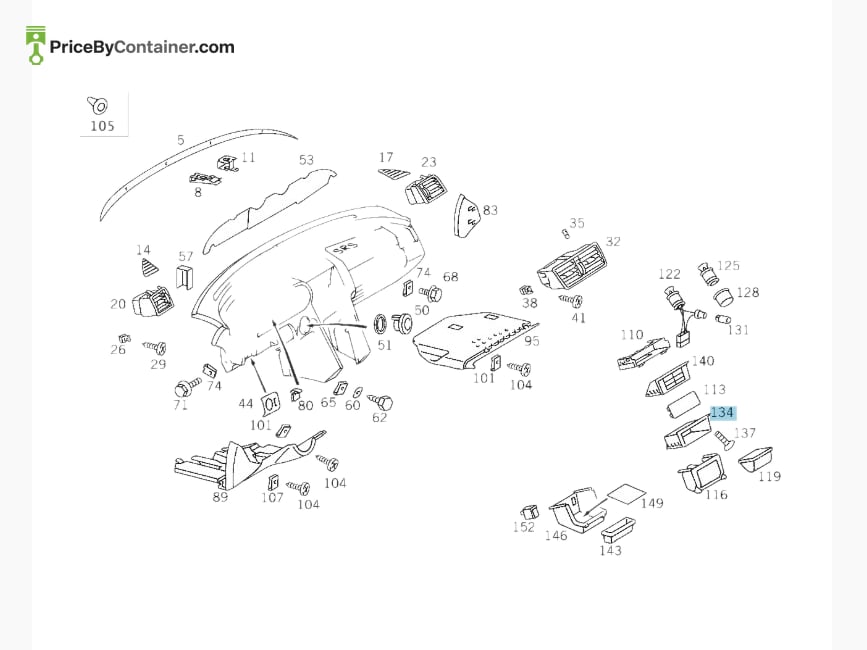 MERCEDES-BENZ 20268304917C45 — MERCEDES BENZ GENUINE STOWAGE A20268304917C45