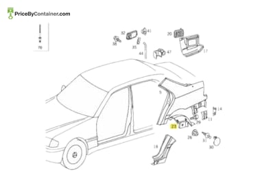 MERCEDES-BENZ 2026980430 — Description Mercedes-Benz Genuine Covering Wheel house 2026980430 (004)