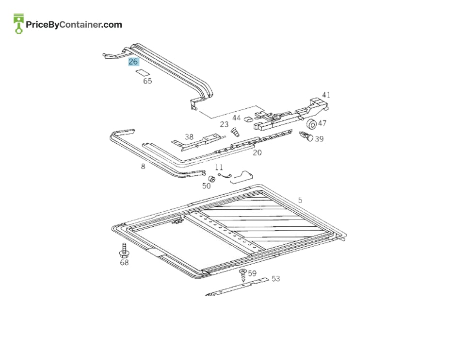 MERCEDES-BENZ 2027800413 — MERCEDES BENZ GENUINE RAIL A2027800413
