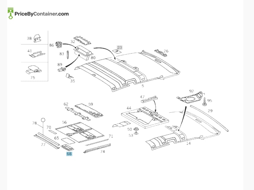 MERCEDES-BENZ 20278405818G13 — MERCEDES BENZ GENUINE HANDLE A20278405818G13