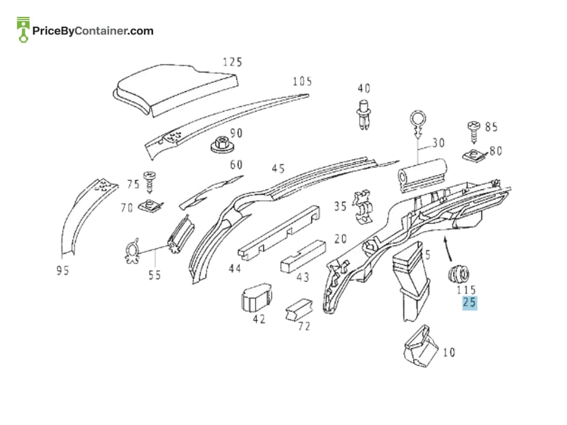 MERCEDES-BENZ 2028320084 — MERCEDES BENZ GENUINE VALVE A2028320084