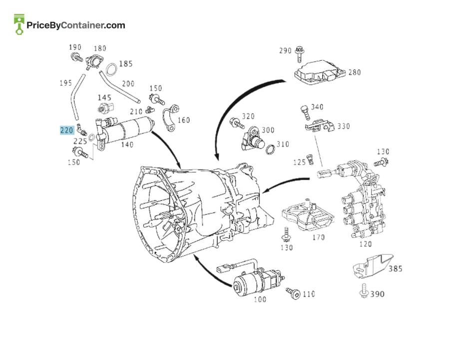 MERCEDES-BENZ 2032610066 — MERCEDES BENZ GENUINE PIPING A2032610066