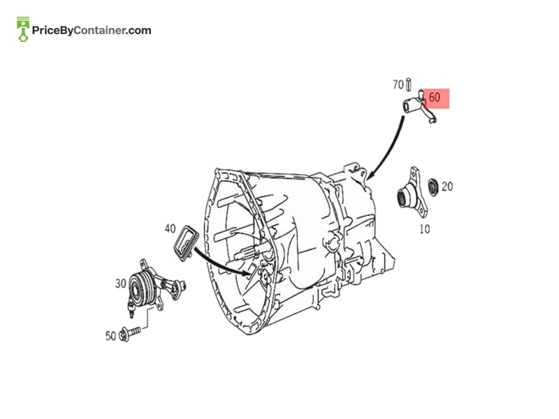 MERCEDES-BENZ 2032670031 — MERCEDES BENZ GENUINE SHACKLE A2032670031