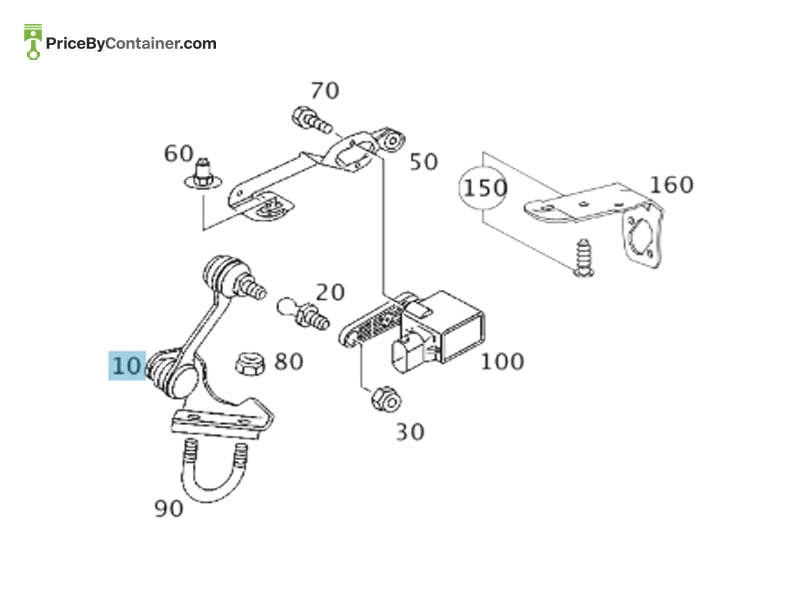 MERCEDES-BENZ 2033202389 — MERCEDES BENZ GENUINE BAR A2033202389