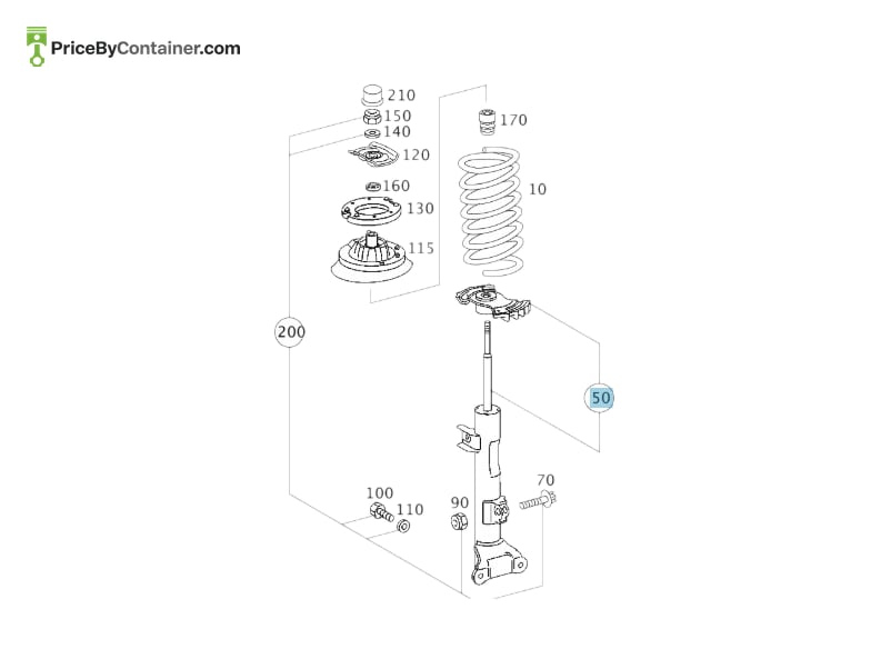 MERCEDES-BENZ 2033207230 — MERCEDES BENZ GENUINE PARTS KIT SHOCK ABSORBER A2033207230