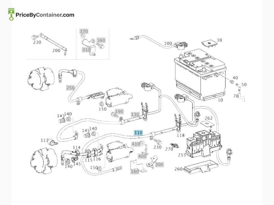 MERCEDES-BENZ 2034408832 — MERCEDES BENZ GENUINE WIRING HARNESS A2034408832