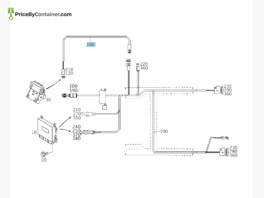 MERCEDES-BENZ 2035406409 — MERCEDES BENZ GENUINE WIRING HARNESS A2035406409