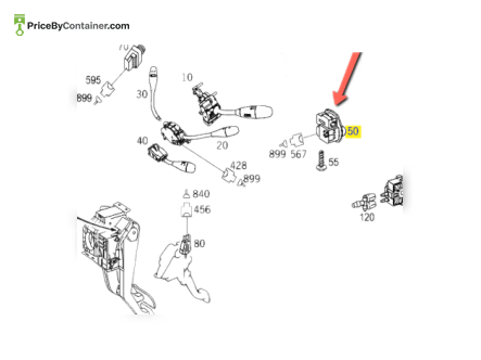 MERCEDES-BENZ 2035450604 — MERCEDES BENZ LIGHT SWITCH GENUINE ELECTRIC PARTS 2035450604
