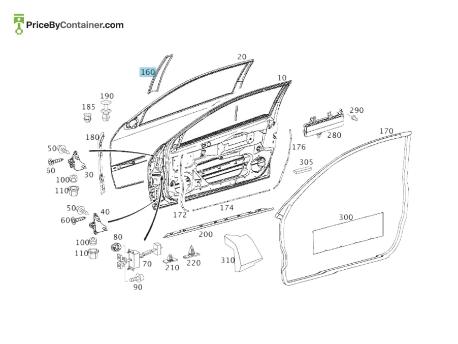 MERCEDES-BENZ 2036902887 — MERCEDES BENZ GENUINE TRIM A2036902887