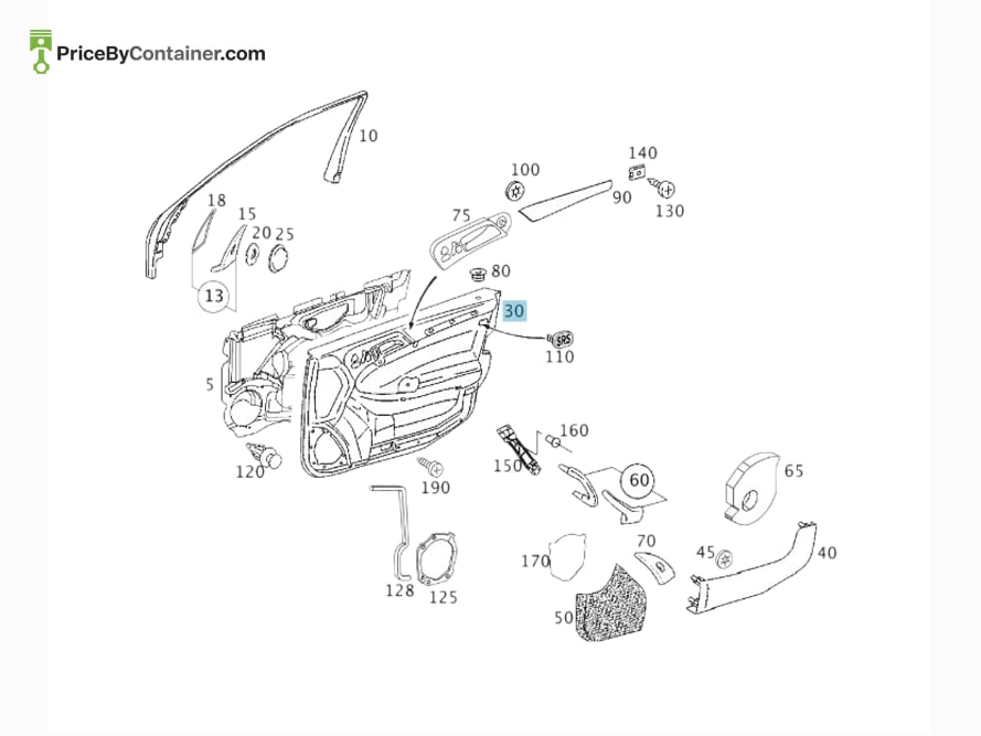 MERCEDES-BENZ 20372019728J73 — MERCEDES BENZ GENUINE TRIM A20372019728J73