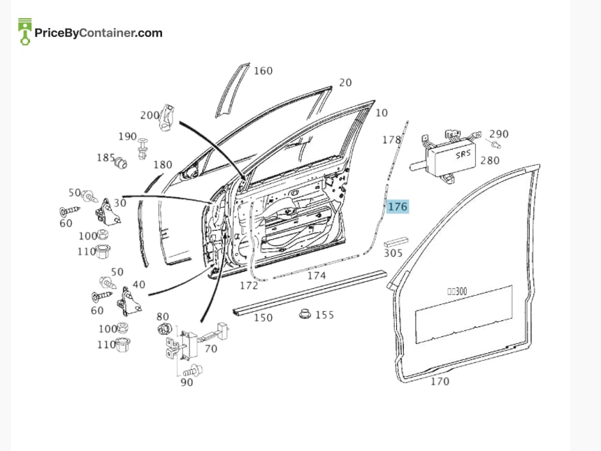 MERCEDES-BENZ 2037270635 — MERCEDES BENZ GENUINE RAIL A2037270635