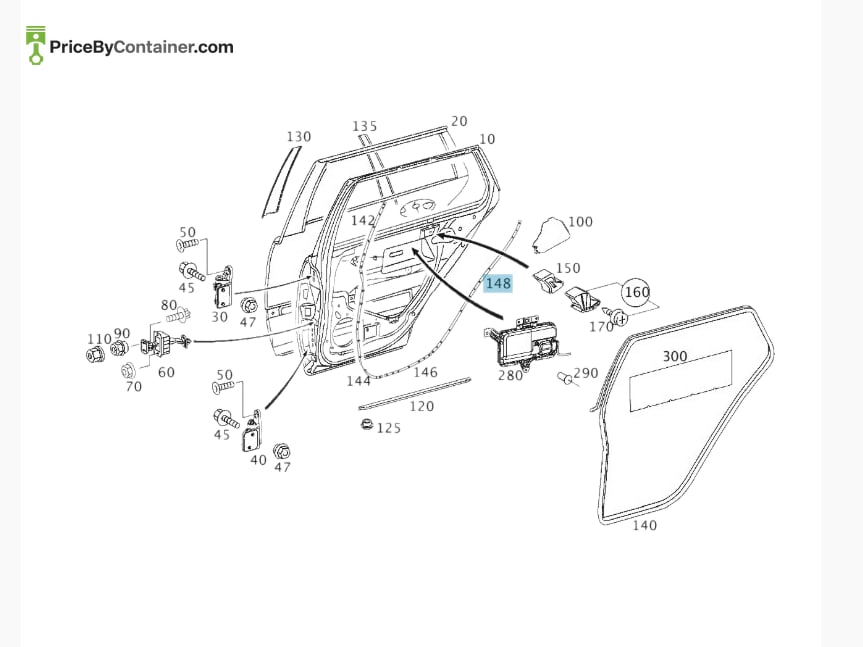 MERCEDES-BENZ 2037371135 — MERCEDES BENZ GENUINE RAIL A2037371135