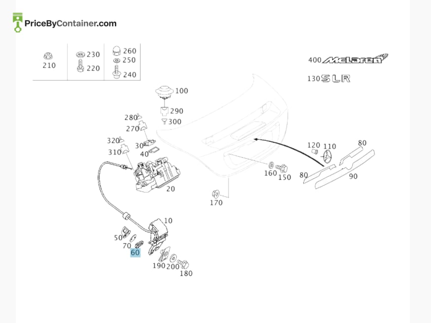 MERCEDES-BENZ 2037580011 — MERCEDES BENZ GENUINE STRIKER A2037580011