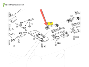 MERCEDES-BENZ 2038100451 — MERCEDES BENZ GRIP HANDLE FRONT LEFT GENUINE BODY PARTS 2038100451