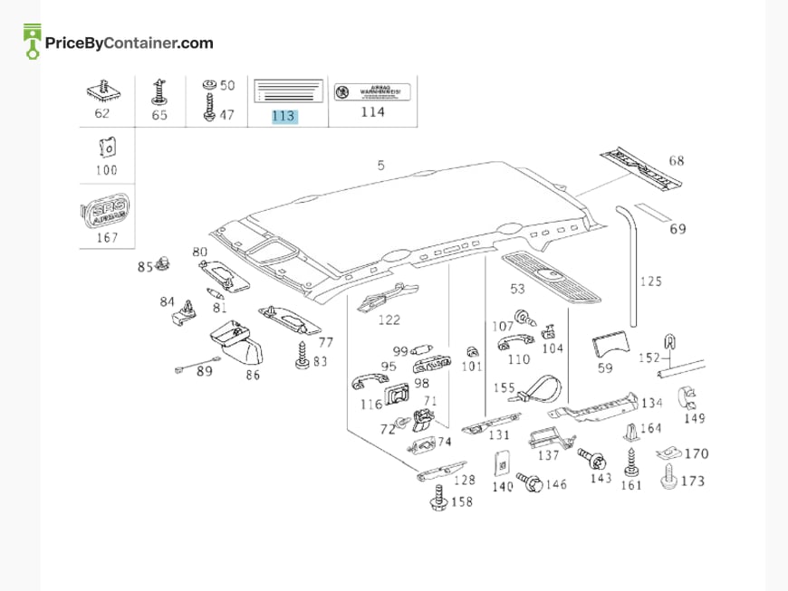 MERCEDES-BENZ 2038179420 — MERCEDES BENZ GENUINE INFORMATION LABEL A2038179420