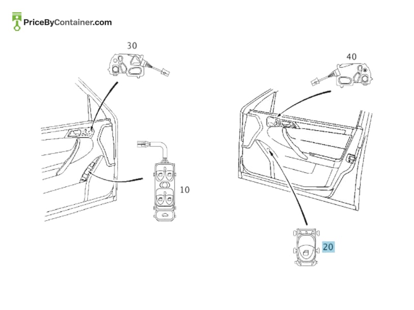 MERCEDES-BENZ 20382002109116 — MERCEDES BENZ GENUINE SWITCH A20382002109116