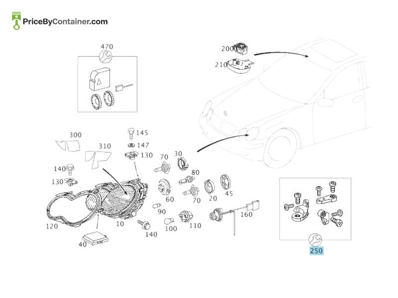 MERCEDES-BENZ 2038203214 — MERCEDES BENZ GENUINE REPAIR KIT HOLDER A2038203214