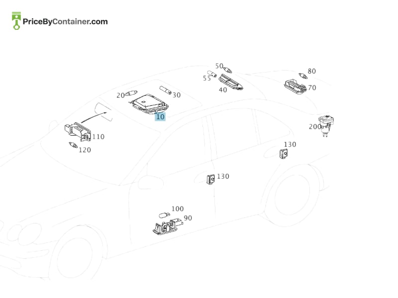MERCEDES-BENZ 20382036018G69 — MERCEDES BENZ GENUINE INTERIOR LAMP A20382036018G69