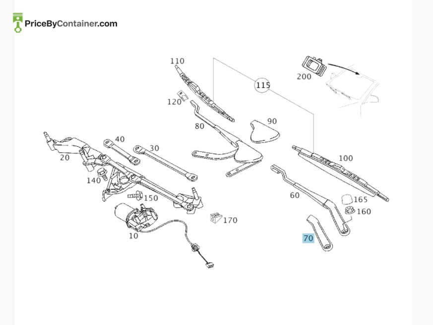 MERCEDES-BENZ 2038240549 — MERCEDES BENZ GENUINE CAP A2038240549