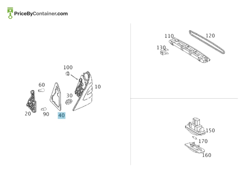 MERCEDES-BENZ 2038260080 — MERCEDES BENZ GENUINE SEALING A2038260080