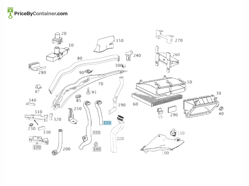 MERCEDES-BENZ 2038320325 — MERCEDES BENZ GENUINE FITTING A2038320325