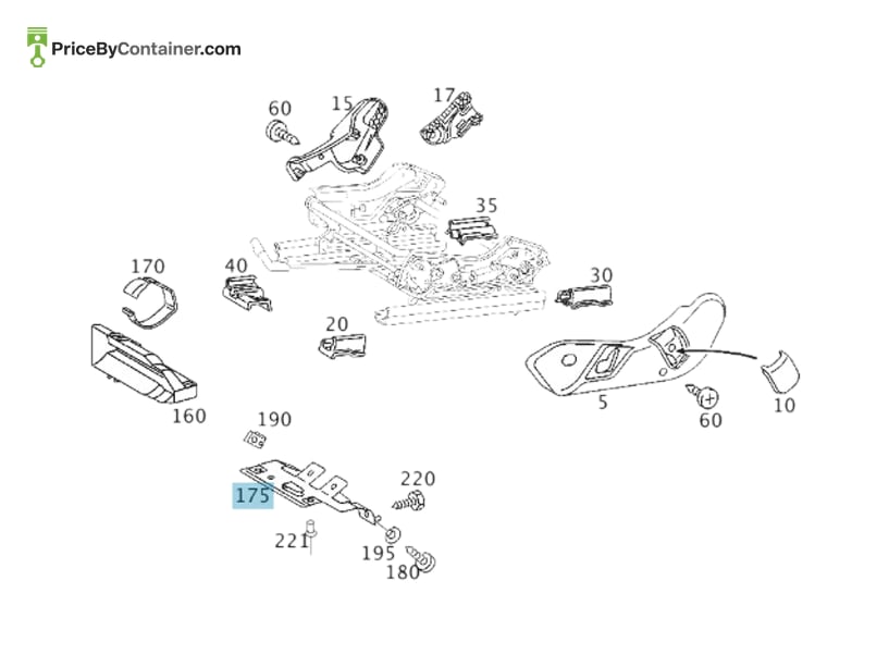 MERCEDES-BENZ 2038680312 — MERCEDES BENZ GENUINE ANGLE A2038680312