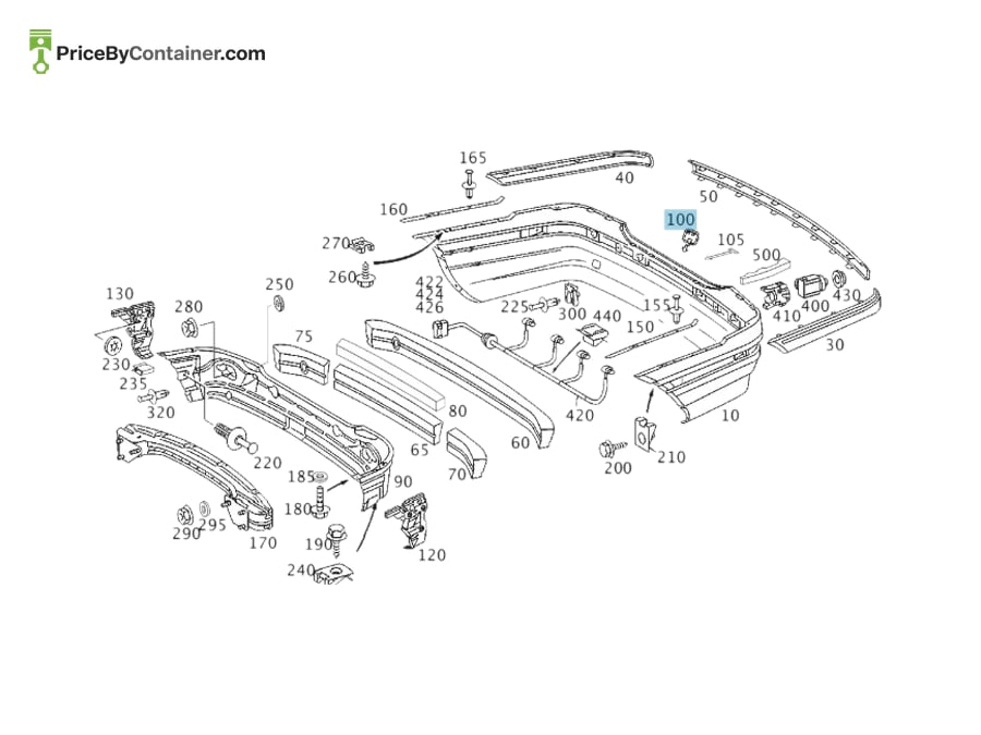 MERCEDES-BENZ 20388504265345 — MERCEDES BENZ GENUINE FLAP A20388504265345