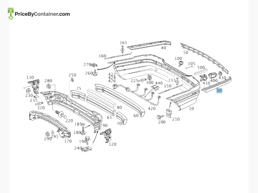 MERCEDES-BENZ 20388525219744 — MERCEDES BENZ GENUINE PROTECTIVE STRIP A20388525219744