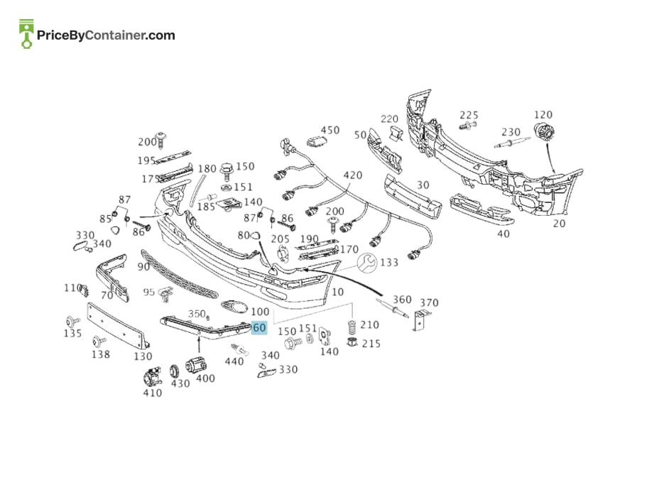 MERCEDES-BENZ 20388561219744 — MERCEDES BENZ GENUINE RAIL A20388561219744