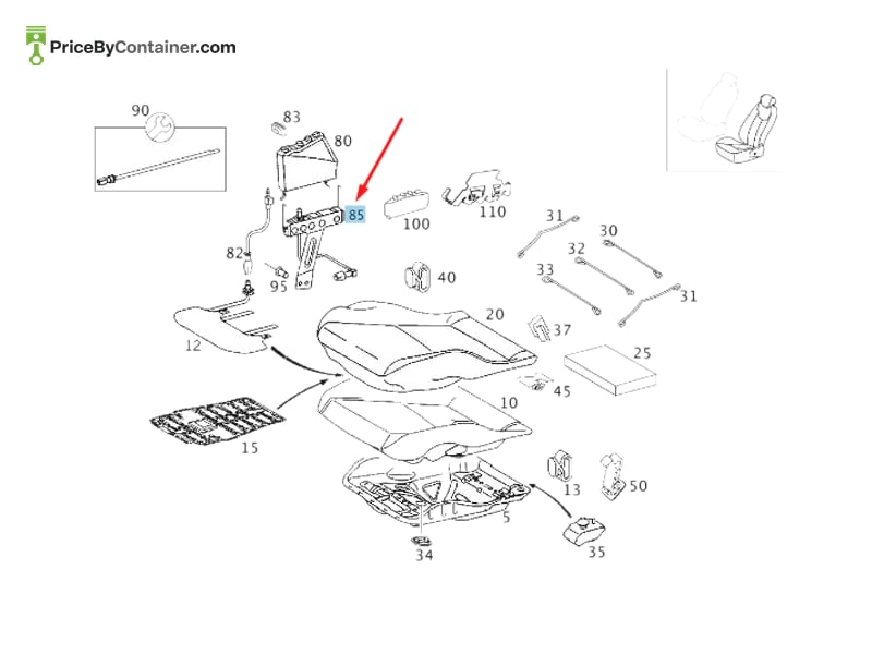 MERCEDES-BENZ 2039100114 — MERCEDES BENZ GENUINE BRACKET A2039100114