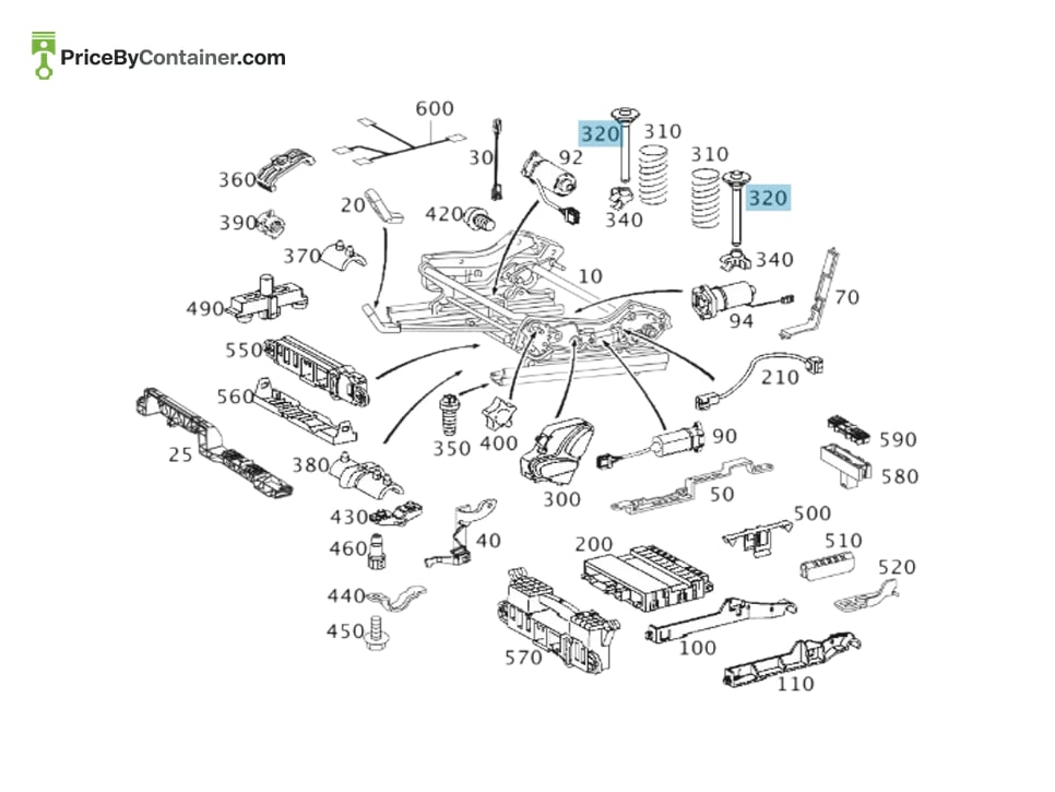 MERCEDES-BENZ 2039190014 — MERCEDES BENZ GENUINE BRACKET A2039190014