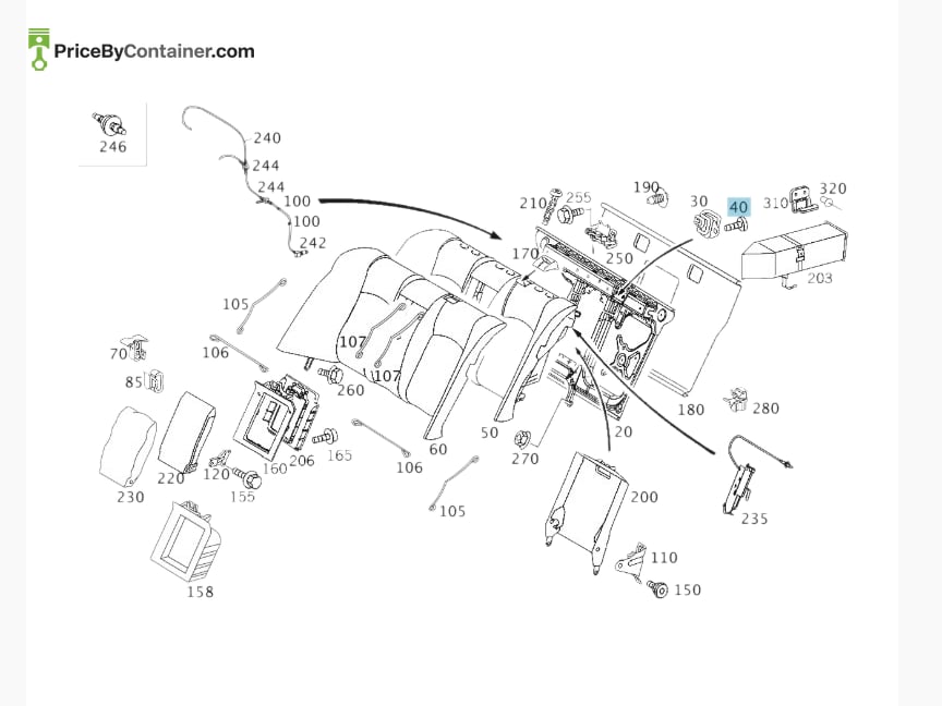 MERCEDES-BENZ 2039840429 — MERCEDES BENZ GENUINE SCREW A2039840429