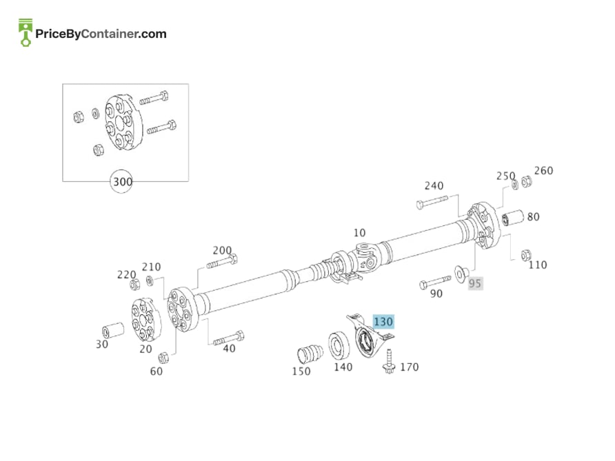 MERCEDES-BENZ 2044103081 — MERCEDES BENZ GENUINE CENTER SUPPORT BEARING A2044103081