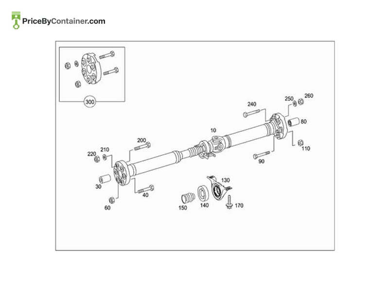 MERCEDES-BENZ 2044103181 — MERCEDES BENZ GENUINE CENTER SUPPORT BEARING A2044103181