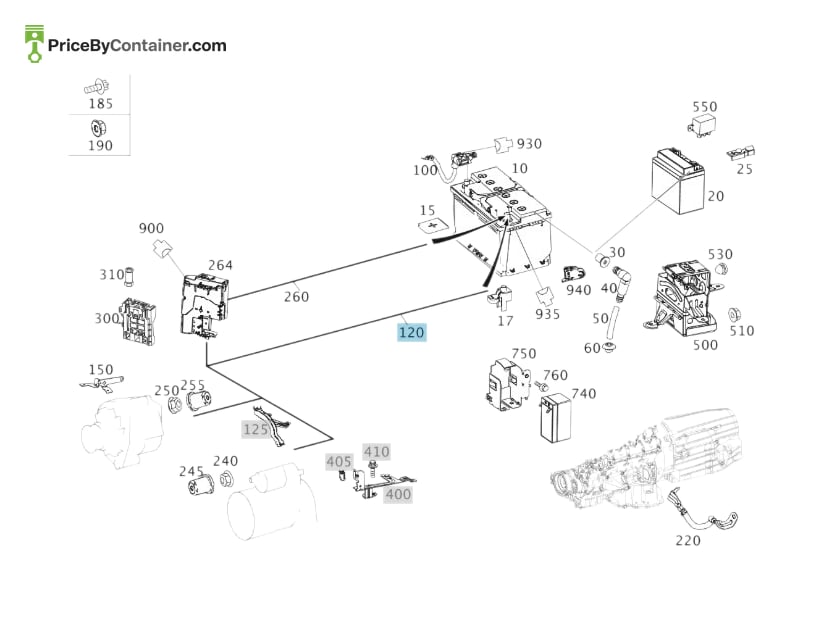 MERCEDES-BENZ 2044406841 — MERCEDES BENZ GENUINE ELECTRICAL WIRING HARNESS A2044406841