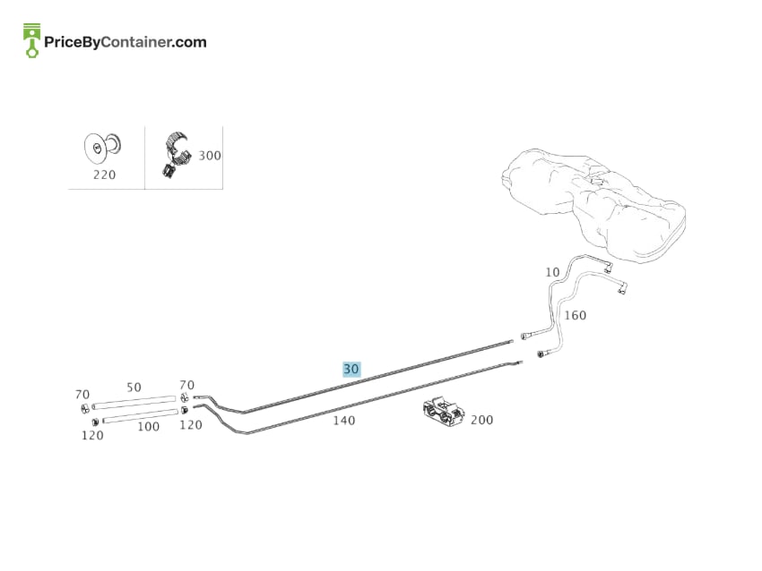 MERCEDES-BENZ 2044760201 — MERCEDES BENZ GENUINE FUEL LINE A2044760201