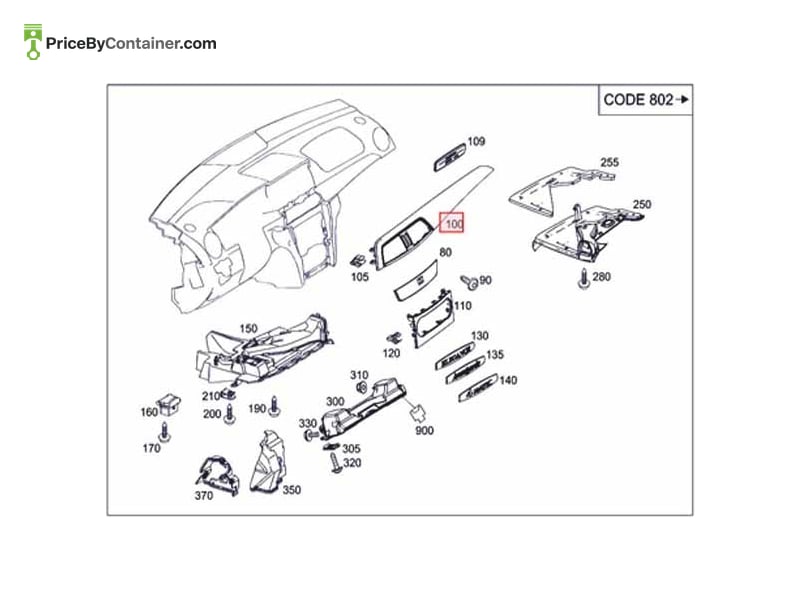 MERCEDES-BENZ 2046801571 — MERCEDES BENZ GENUINE TRIM STRIP A2046801571