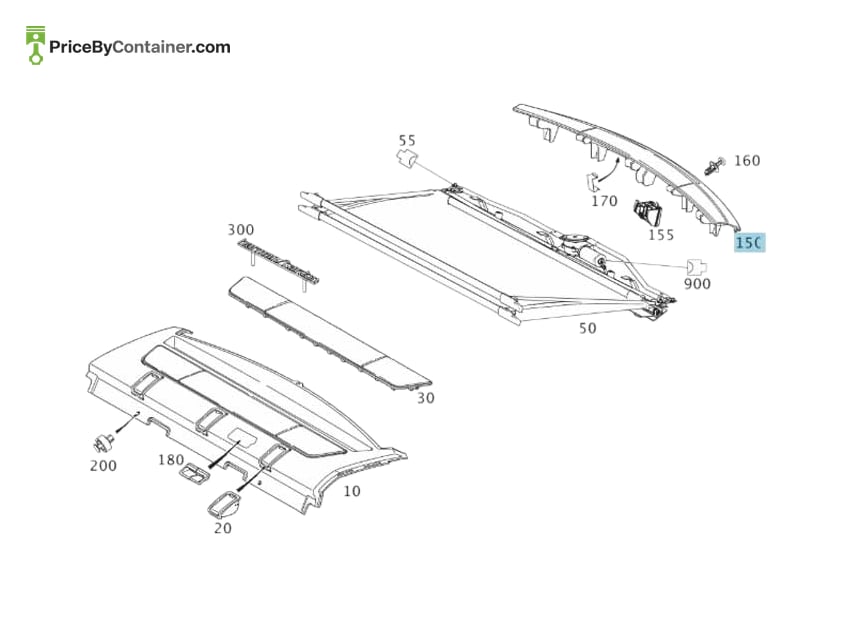 MERCEDES-BENZ 20468301309051 — MERCEDES BENZ GENUINE VENTILATION GRILL A20468301309051
