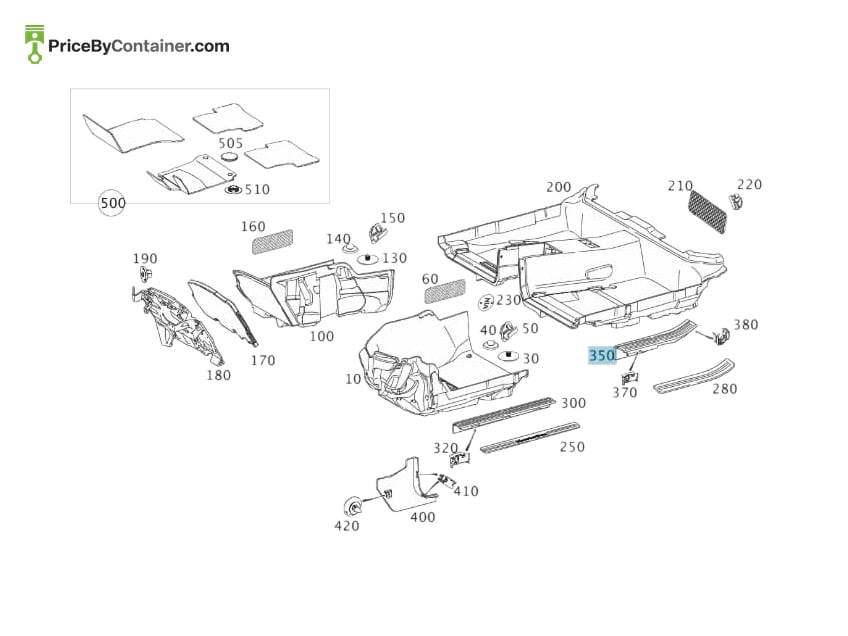 MERCEDES-BENZ 20468602368N84 — MERCEDES BENZ GENUINE RAIL A20468602368N84