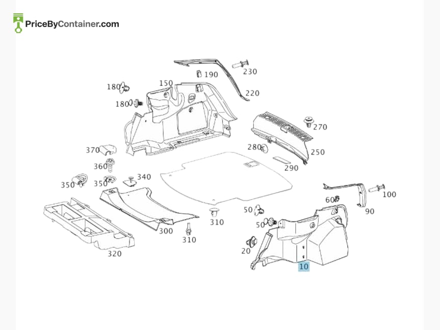 MERCEDES-BENZ 20469041259F08 — MERCEDES BENZ GENUINE PANELLING A20469041259F08