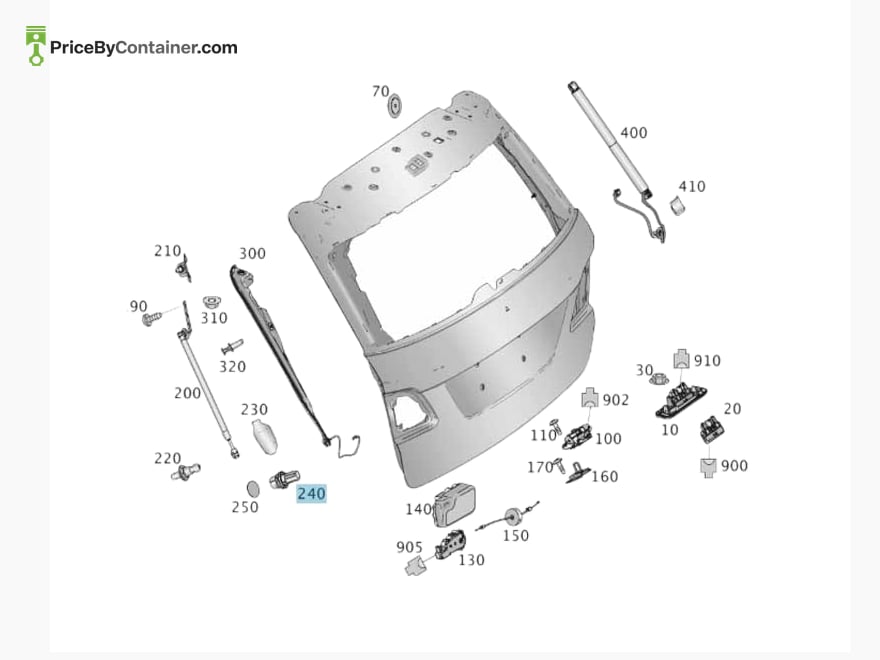 MERCEDES-BENZ 2047430029 — MERCEDES BENZ GENUINE END STOP A2047430029