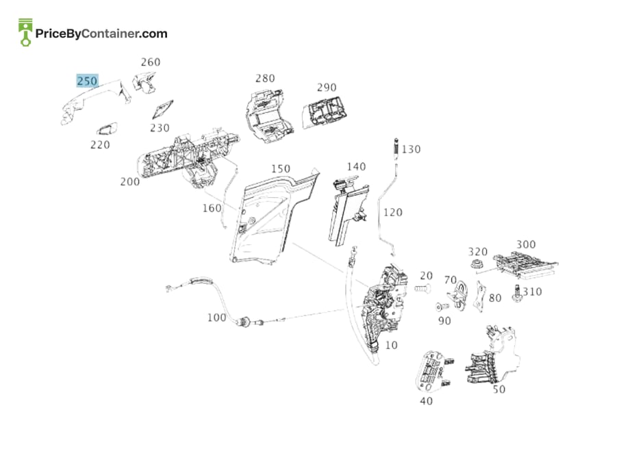 MERCEDES-BENZ 20476014703151 — MERCEDES BENZ GENUINE DOOR HANDLE A20476014703151