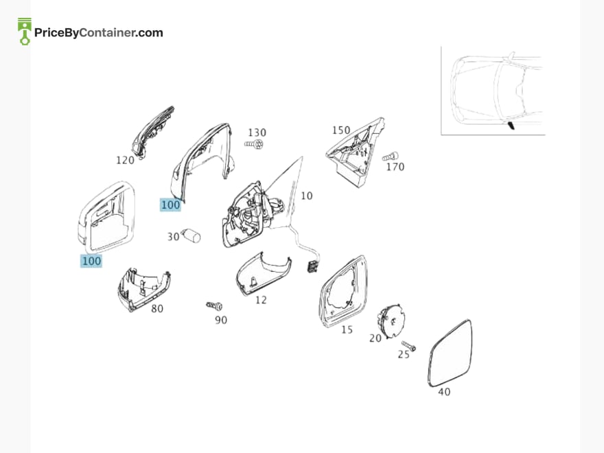 MERCEDES-BENZ 20481109079723 — MERCEDES BENZ GENUINE COVER A20481109079723