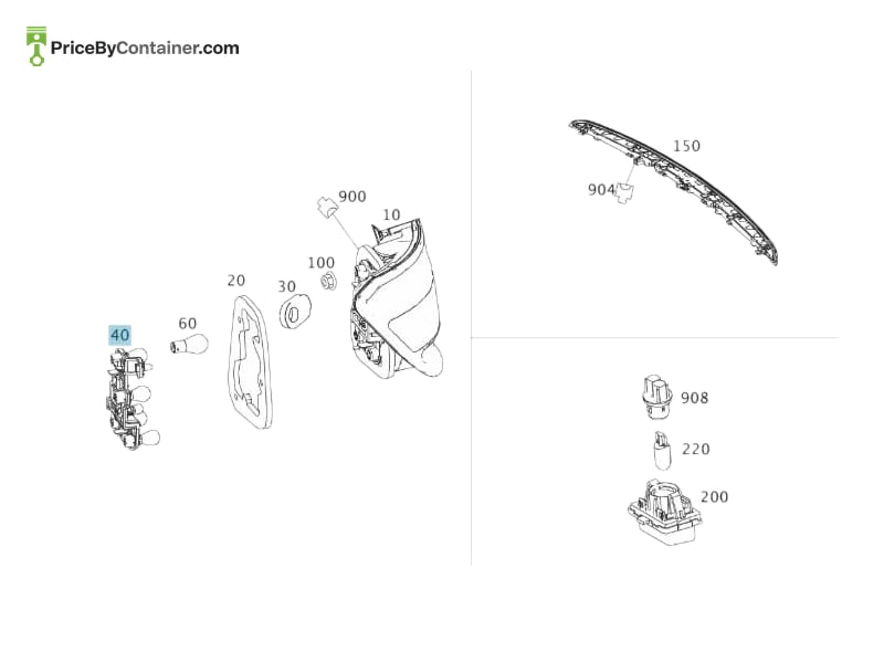 MERCEDES-BENZ 2048201777 — MERCEDES BENZ GENUINE BULB MOUNT A2048201777
